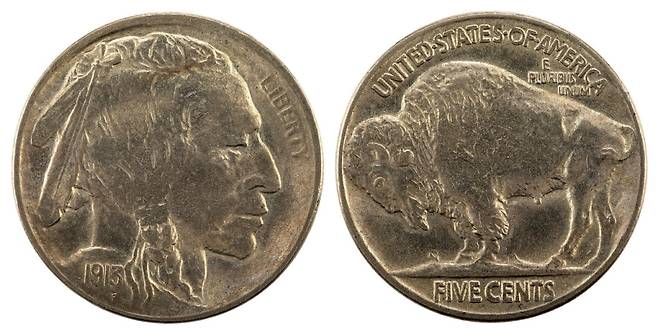 동전 수집가들이 애호하는 버팔로 니켈. 동전 하나에 수천달러에 거래된다. /사진=위키피디아