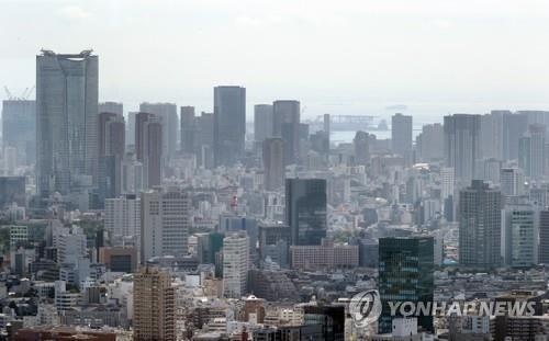 고층 건물 늘어선 일본 도쿄 도심 모습 [연합뉴스 자료사진. 재판매 및 DB 금지]