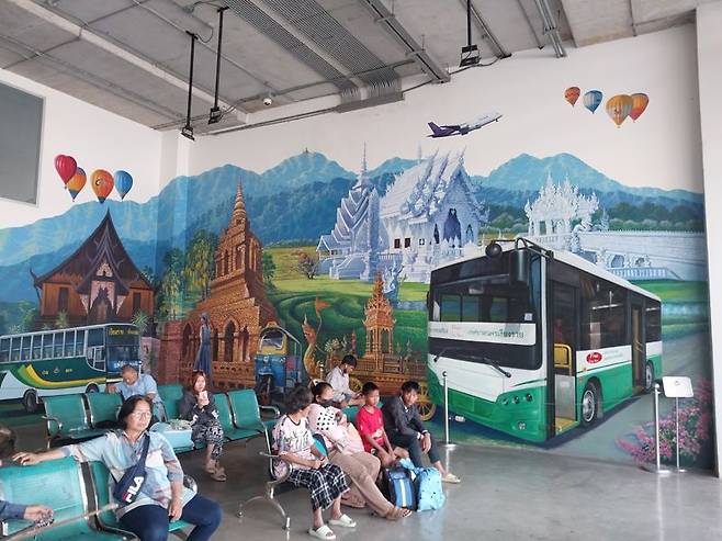 치앙라이 버스 터미널의 모습.