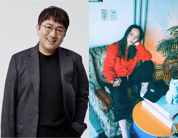 방시혁 하이브 의장(왼쪽)과 민희진 어도어 대표 프로필. [사진=하이브/어도어]