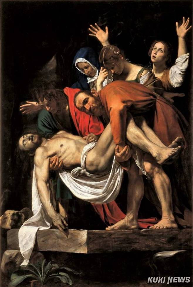 카라바조, 그리스도의 매장(Deposition from the Cross), 1600~04년경, 캔버스에 유채, 300x203cm, 사진=바티칸 미술관 