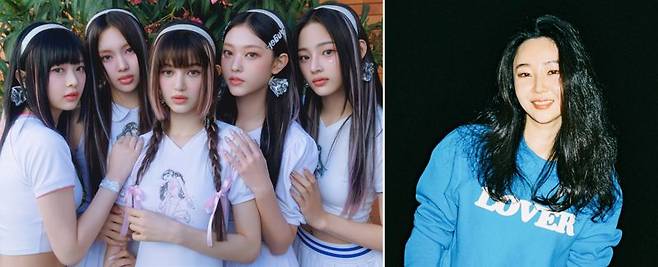 걸그룹 뉴진스(왼쪽)와 민희진 어도어 대표. 뉴시스