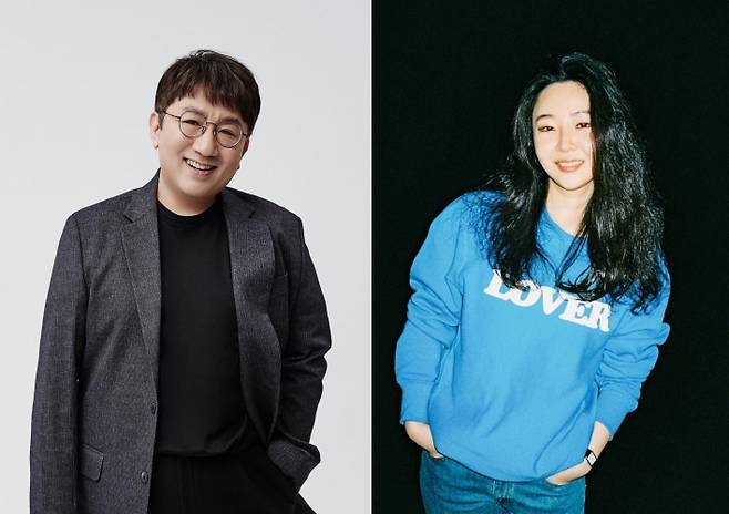 방시혁 하이브 의장(왼쪽), 민희진 어도어 대표 /사진제공=하이브