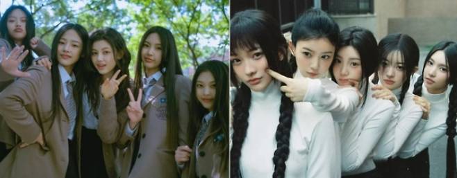 그룹 뉴진스(왼쪽)와 아일릿. /사진=어도어, 빌리프랩