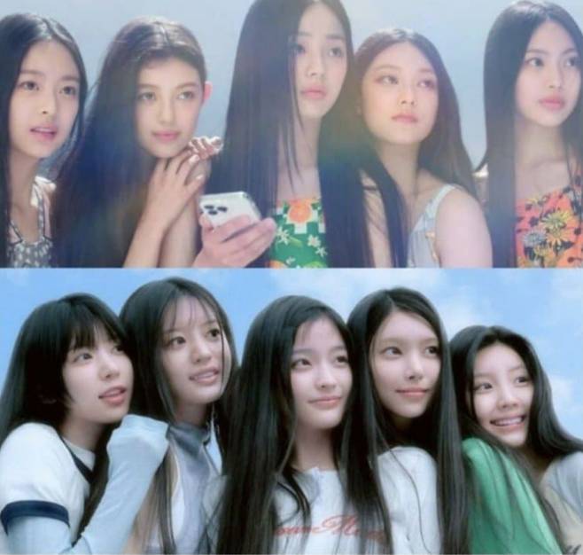 뉴진스(위), 아일릿(아래)