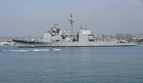 미 해군 미사일 순양함 ‘챈슬러즈빌’(CG-62). 사진 제공=미 해