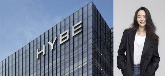 하이브 사옥 전경(왼쪽), 민희진 대표. 〈자료사진=연합뉴스, 하이브 제공〉