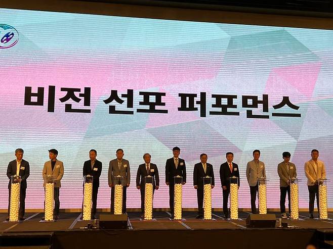 한국게임산업협회가 26일 서울 용산구 서울드래곤시티에서 창립 20주년 기념행사를 개최했다.ⓒ데일리안 이주은 기자