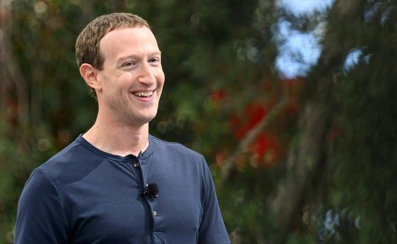 지난해 9월 27일 미국 캘리포니아 메타 본사에서 열린 행사에 참석한 마크 저커버그 메타 CEO. AFP=연합뉴스