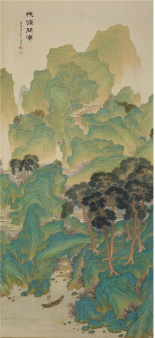 안중식(安中植, 1861-1919),<도원문진도(桃園問津圖)>(리움미술관 소장)