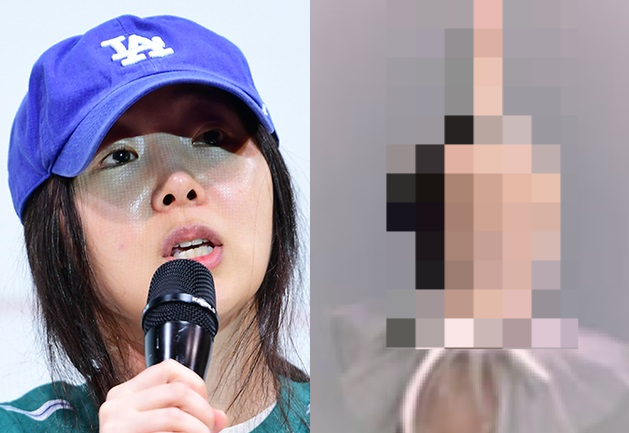 하이브와 산하 레이블 어도어의 대표 민희진의 갈등이 격화한 가운데 민 대표에게 “뉴진스 아류”라고 저격당한 그룹 아일릿의 비주얼 디렉터가 소셜미디어에 ‘손가락 욕’이 담긴 사진을 올려 눈길을 끌었다.  [사진 출처 = 스타투데이, 인스타그램]