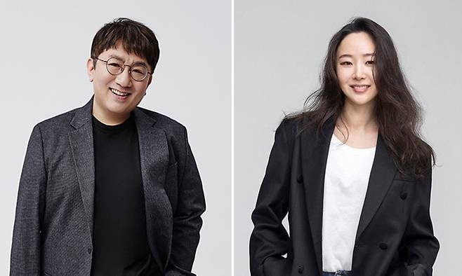 방시혁 의장(왼쪽), 민희진 대표이사