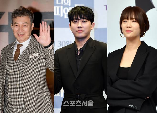 김갑수, 손호준, 황정음. 사진 | 키다리스튜디오, 스포츠서울DB