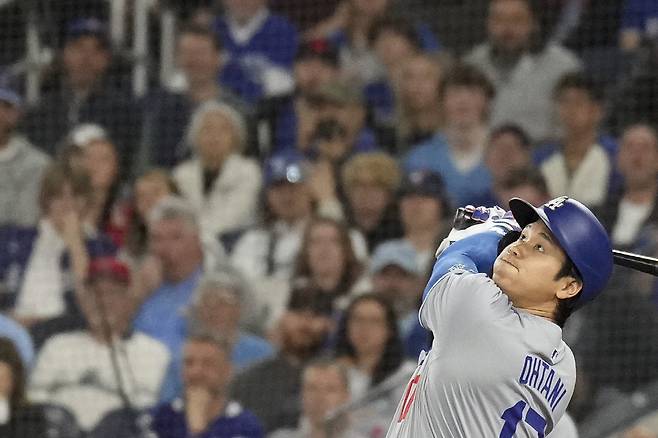 LA 다저스 오타니 쇼헤이는 올해 타자에만 집중하며 커리어 하이급 활약을 펼치고 있다. AP연합뉴스