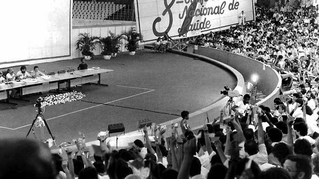 1986년 브라질 행정수도 브라질리아에서 제8차 전국건강회의가 열렸다. ⓒENSP-FIOCRUZ
