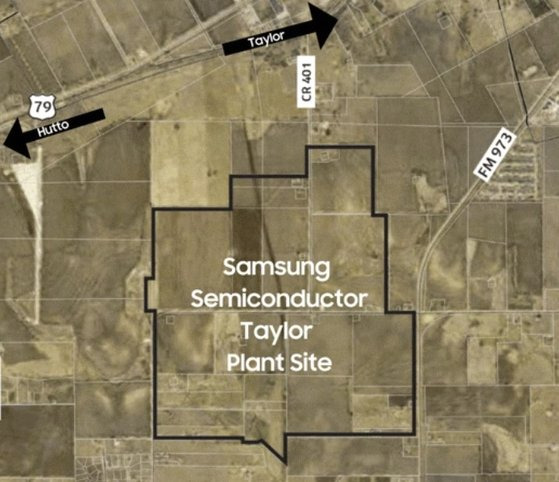 미국 텍사스주 윌리엄슨카운티의 테일러시에 들어서는 삼성전자 공장 부지. 삼성 반도체 글로벌 홈페이지