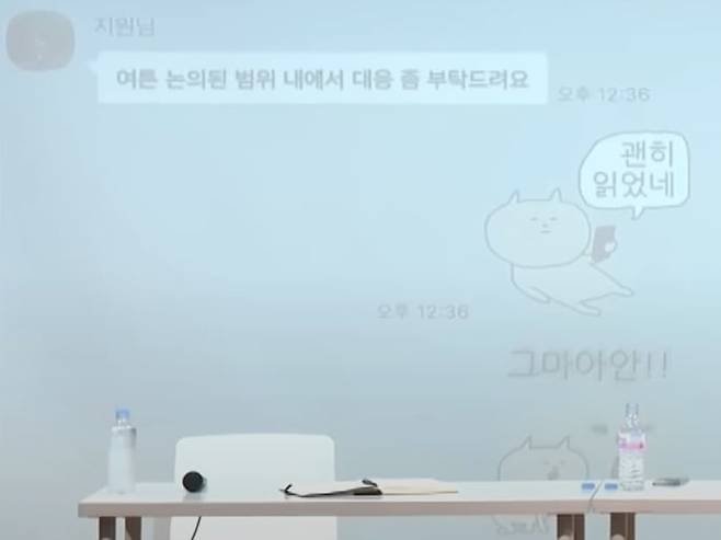 어도어 민희진 대표의 기자회견 당일 영상 캡처. 사진=영상캡처