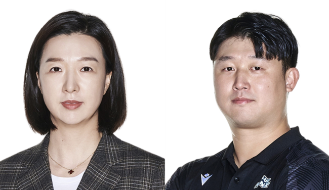 [사진] (왼쪽부터) 이미선 수석코치와 김명훈 코치 / 삼성생명 제공
