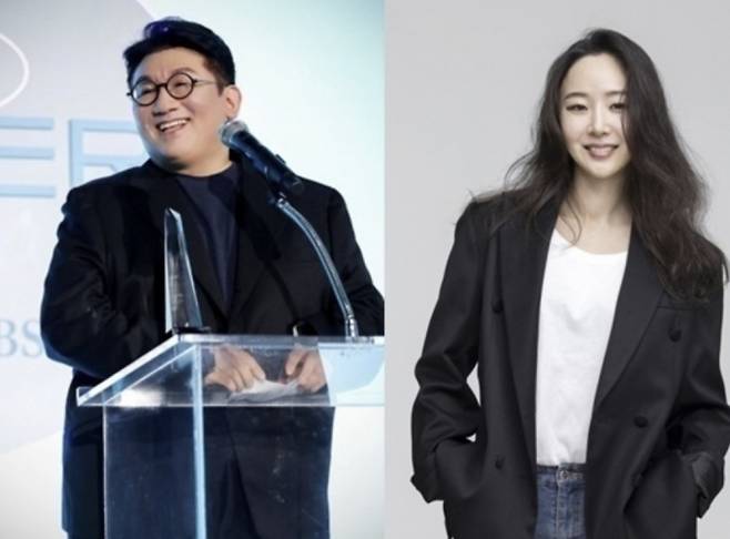 (왼쪽부터) 하이브 방시혁 대표와 어도어 레이블 민희진 대표/사진=뉴스1