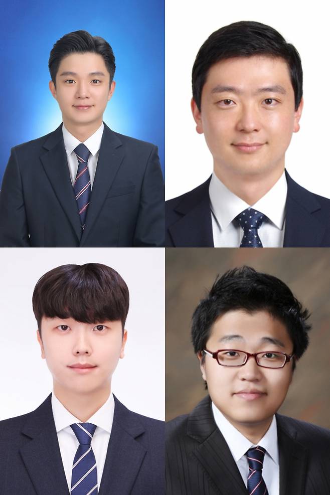(왼쪽 상단부터 시계방향으로) SBS 전영민 기자, MBC 김수근, 이명노, 박재웅 기자. /사진=한국야구기자회 제공