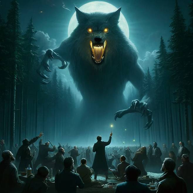 어둠숲의 가설과 거대한 위험.[이미지=created by DALL·E 3]