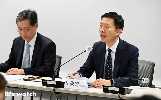 노경원 우주항공청 차장 내정자가 2일 서울 종로구 디지털플랫폼정부위원회에서 열린 신임 우주항공청장 기자단 차담회에 참석해 발언하고 있다./사진=이명근 기자 qwe123@