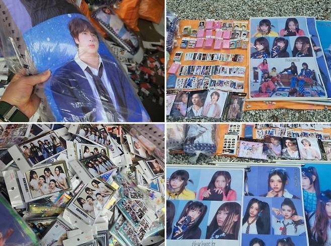 특허청 상표특별사법경찰이 압수한 K팝 아이돌 굿즈 위조상품. 특허청