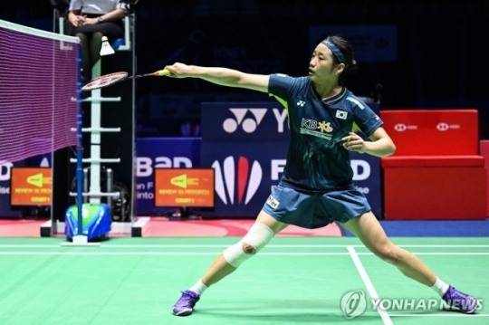 배드민턴 여자단식 세계 랭킹 1위 안세영의 헤어핀샷. [연합뉴스 자료사진]