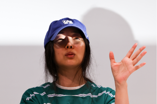 민희진 어도어 대표가 지난 4월 25일 오후 서울 서초구 한국컨퍼런스센터에서 열린 입장 발표 기자회견에서 발언하고 있다. (출처=연합뉴스)