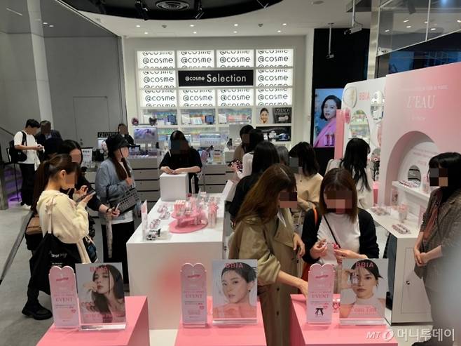 @COSME tokyo 매장 마련된 한국 뷰티브랜드 'BBIA' 팝업존. /사진=하수민기자
