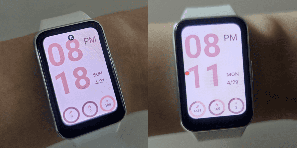 갤럭시핏 완충 후 방전까지 걸린 기간은 8일이었다. (사진=지디넷코리아)