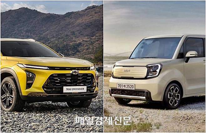 트랙스 크로스오버와 레이 [사진출처=쉐보레, 기아]