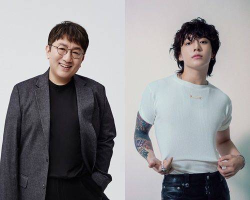 [서울=뉴시스] 하이브 방시혁 의장(왼쪽), 방탄소년단 정국 (사진=하이브, 빅히트 뮤직 제공) 2024.05.03. photo@newsis.com *재판매 및 DB 금지