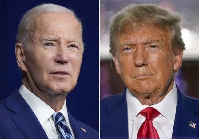 조 바이든(왼쪽) 미국 대통령과 도널드 트럼프 전 대통령. AP 연합뉴스
