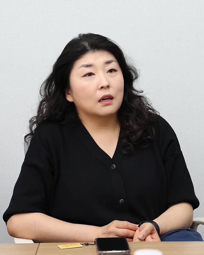 고 윤승주 일병의 큰누나 윤선영씨. 백소아 기자