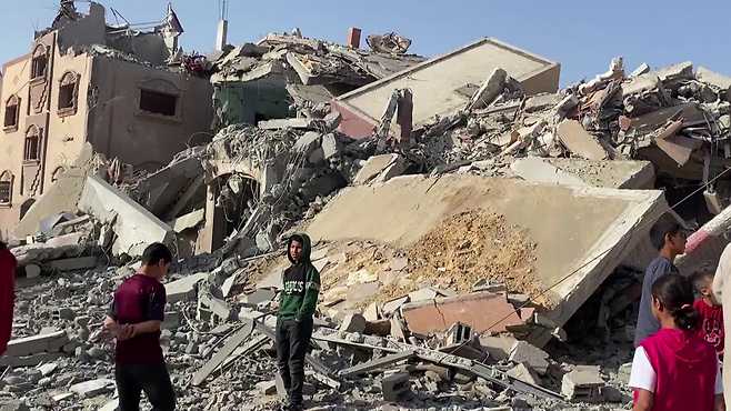 이스라엘의 공습을 받은 가자 지구 (사진=AP)