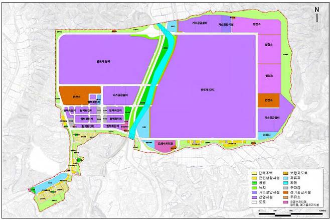 용인 첨단시스템반도체 클러스터 국가산단 개발사업 관련 토지이용계획도. (사진=LH)
