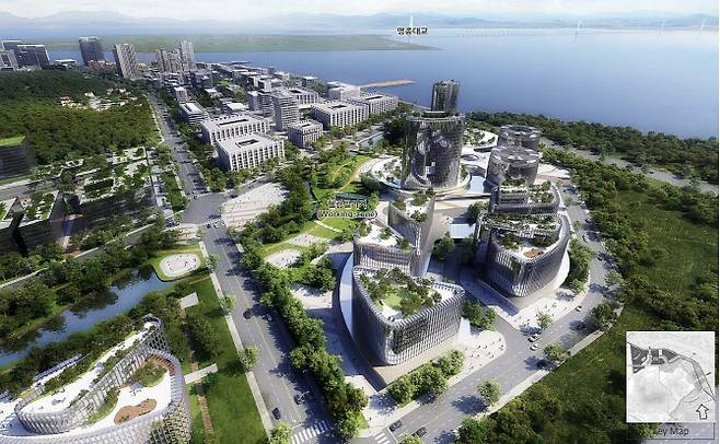 인천시가 세계 10대 도시 사업 계획으로 제시한 영종도 웰컴빌리지 조감도. (자료 = 인천시 제공)