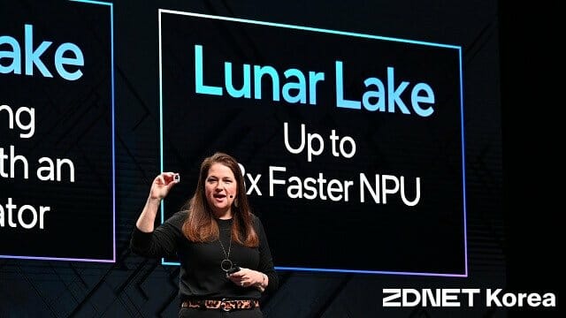 인텔이 올 하반기 출시할 노트북용 프로세서 '루나레이크'는 NPU 성능을 최대 3배 끌어올릴 예정이다. (사진=지디넷코리아)