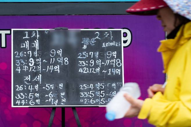 서울 강북지역 공인중개사 사무소에 매물 안내판이 세워져 있다. 사진=뉴스1