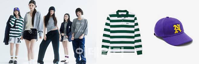 뉴진스 민지의 컴백 화보 착장. (사진=어도어 홈페이지, 노아 홈페이지)