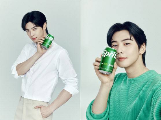 코카콜라 스프라이트 브랜드 모델인 차은우.(사진=코카콜라)