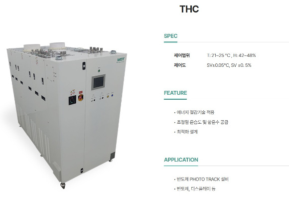 사진은 삼성전자, SK하이닉스 등에 납품 중인 워트의 THC 장비다. [사진=워트]