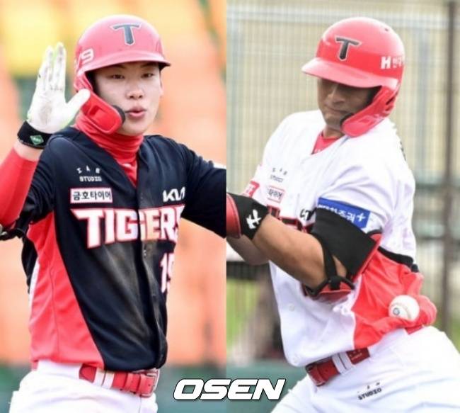 KIA 변우혁(오른쪽)과 박정우./OSEN DB
