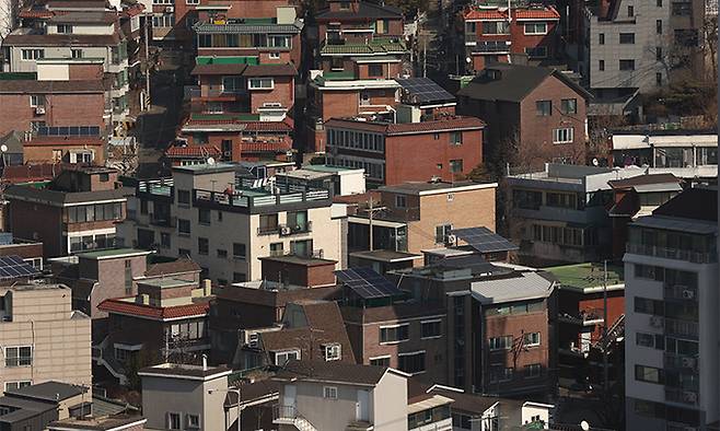 서울의 한 빌라촌 모습. 연합뉴스