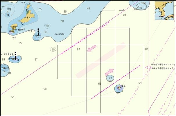 홍도 항로 조사구역도 [해양조사원 제공]