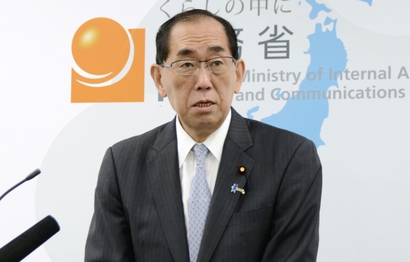마쓰모토 다케아키 일본 총무상. 교도·연합뉴스