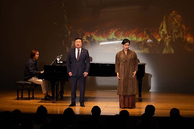 4월20일 일본 도쿄에서 열린 제주4·3 76주년 추도식에서 창작 오페라 ‘순이 삼촌’이 무대에 올랐다. ⓒ제주도4･3사건을 생각하는 모임 도쿄 제공