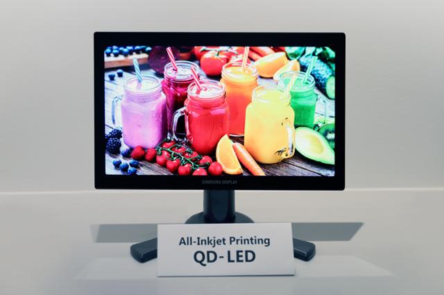 삼성디스플레이의 퀀텀닷 발광다이오드(QD-LED) 디스플레이 시제품. 삼성디스플레이 제공