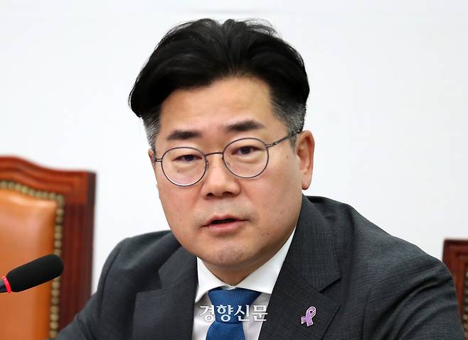 박찬대 더불어민주당 원내대표가 지난 10일 국회에서 열린 최고위원회의에서 발언하고 있다. 박민규 선임기자